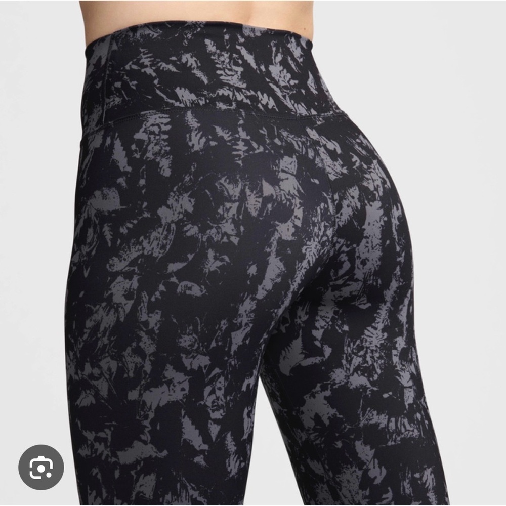 Nike One Women’s Black Grey Print- SZ S-High-Waisted 7/8 Ankle Leggings NWT!